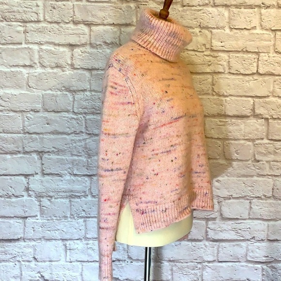 Banana Republic Speckled Fluff Turtleneck Sweater, pink - Picture 5 of 8